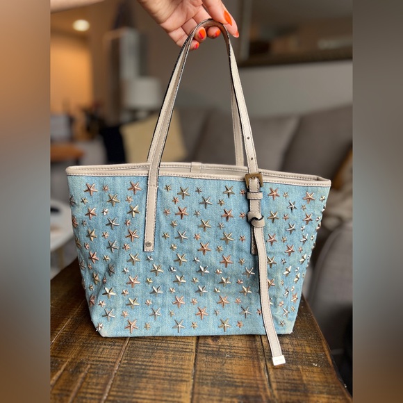 Jimmy Choo Handbags - SOLD ❌ Jimmy Choo Denim Sasha Tote